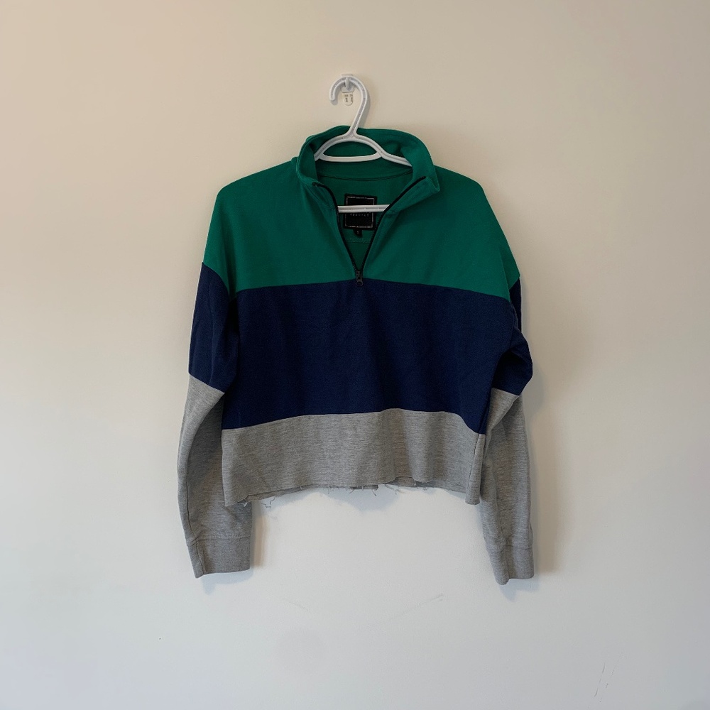 90s Style Sweater with Raw Hem.